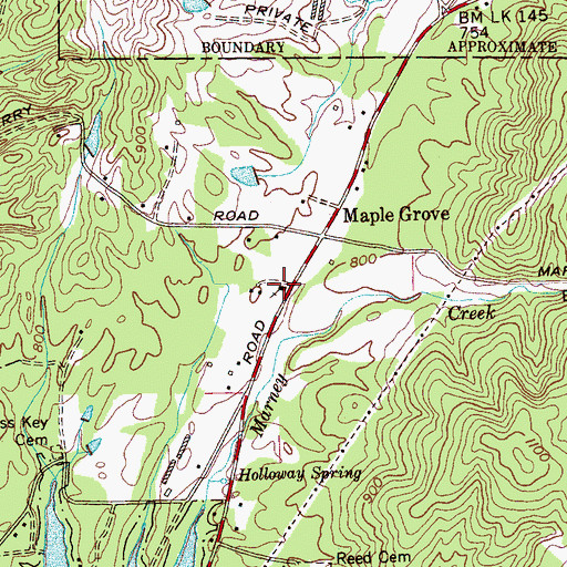 Topographic Map of Maple Grove Church, TN