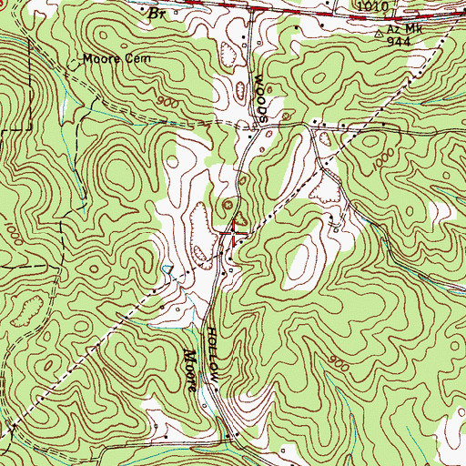 Topographic Map of Peak Chapel, TN