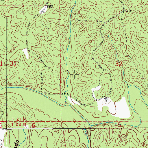 Topographic Map of Woodward Lake Dam, AL