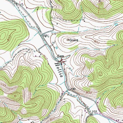 Topographic Map of Smith School (historical), TN