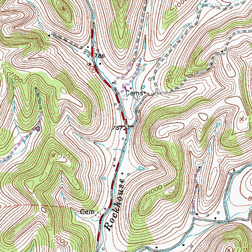 Topographic Map of Talome (historical), TN