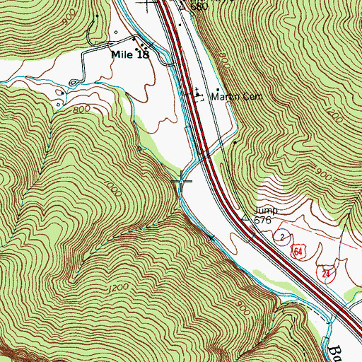 Topographic Map of Adams Mill (historical), TN
