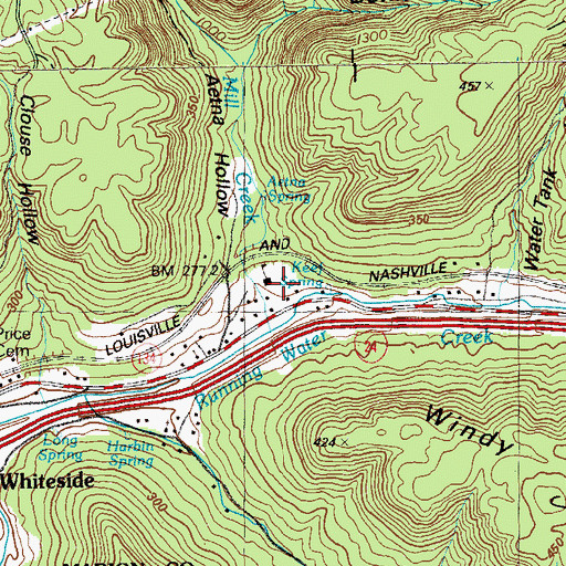 Topographic Map of Aetna Hollow, TN