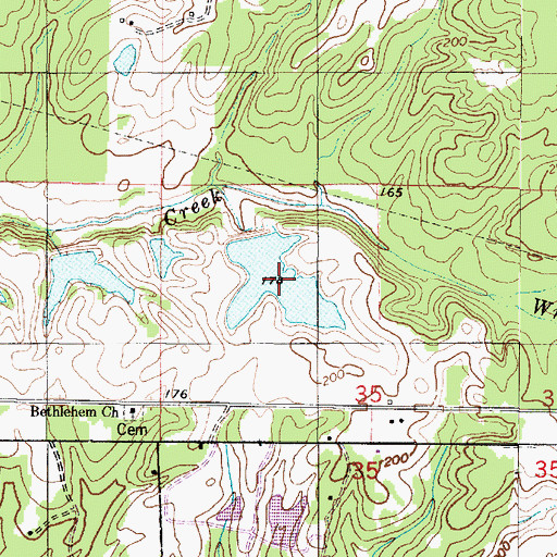Topographic Map of Lawson Lakes, AL