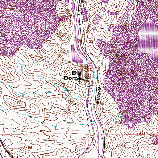 Topographic Map of Big Dome, AZ