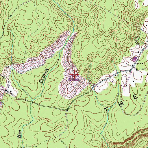 Topographic Map of Earl Patton Mine, TN