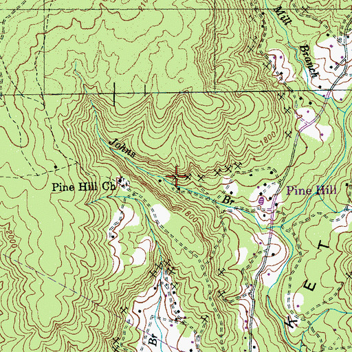 Topographic Map of George Kilgore Mine, TN