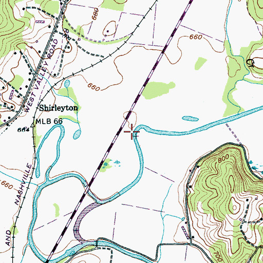 Topographic Map of Hilliards Mill (historical), TN