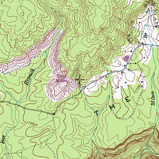 Topographic Map of J R Patton Mine, TN