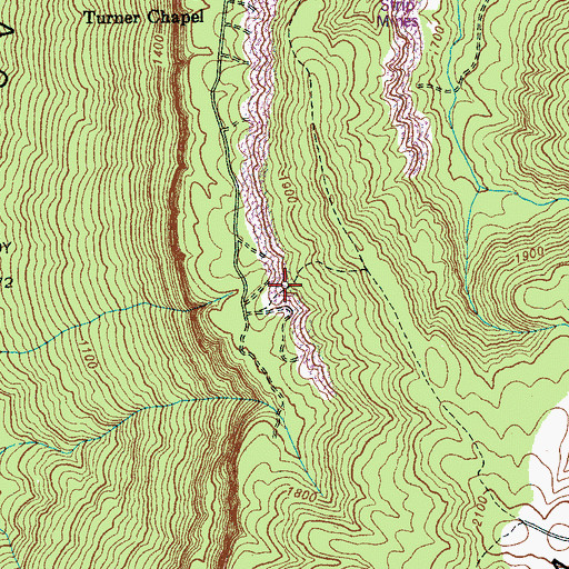 Topographic Map of Joe Kilgrow Mine, TN