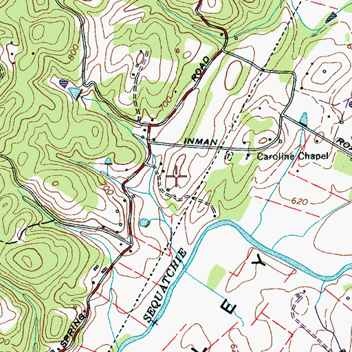 Topographic Map of Knox School (historical), TN