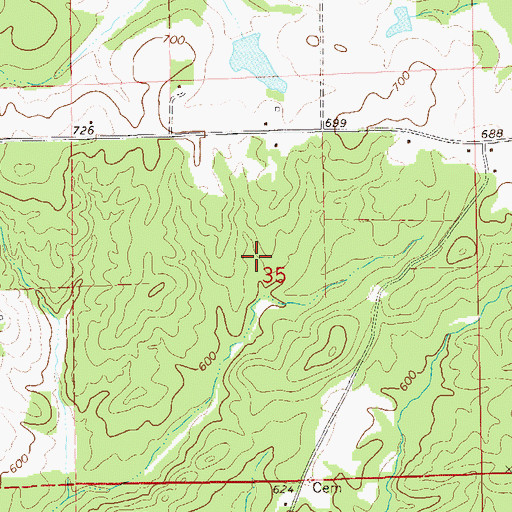 Topographic Map of Bradshaw Dam, AL