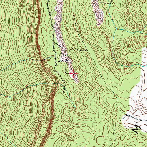 Topographic Map of Rankins Mine, TN