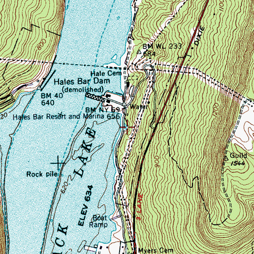 Topographic Map of Roope Spring, TN