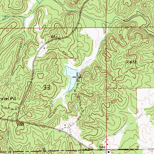 Topographic Map of J M Granger Dam, AL