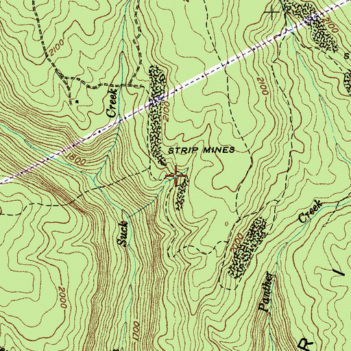 Topographic Map of Spurgeon Smith Mine, TN