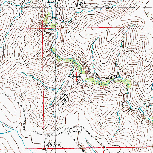 Topographic Map of Upper Lee Trail, AZ