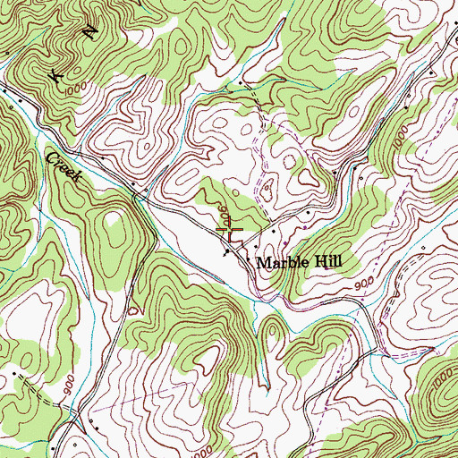 Topographic Map of Marble Hill School (historical), TN