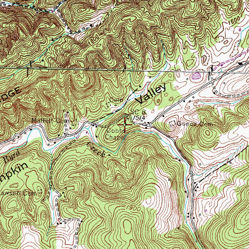 Topographic Map of Cobb School (historical), TN