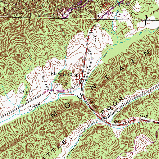 Topographic Map of Klepper School (historical), TN
