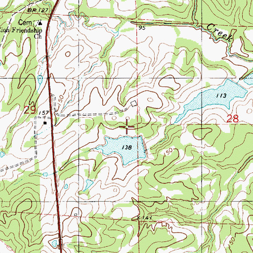 Topographic Map of Doctor Hollingsworth Dam, AL