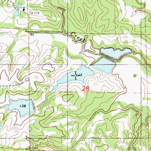 Topographic Map of Hardy Lake Number 1, AL