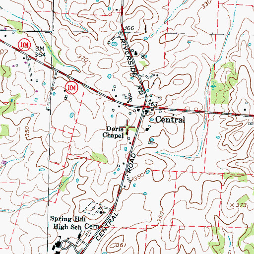 Topographic Map of District 6 (historical), TN