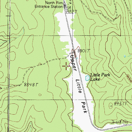 Topographic Map of Upper Little Park, AZ