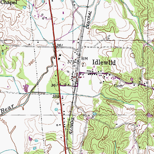 Topographic Map of District 22 (historical), TN
