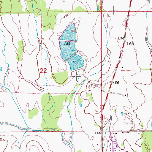 Topographic Map of Hill Ranch Pond, AL