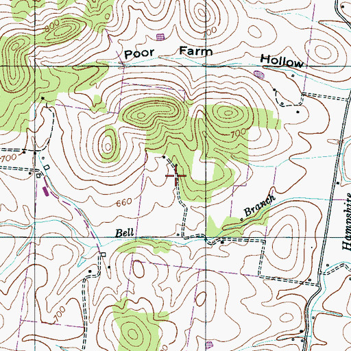 Topographic Map of District 2 (historical), TN