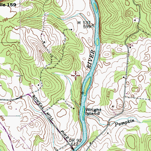 Topographic Map of District 3 (historical), TN