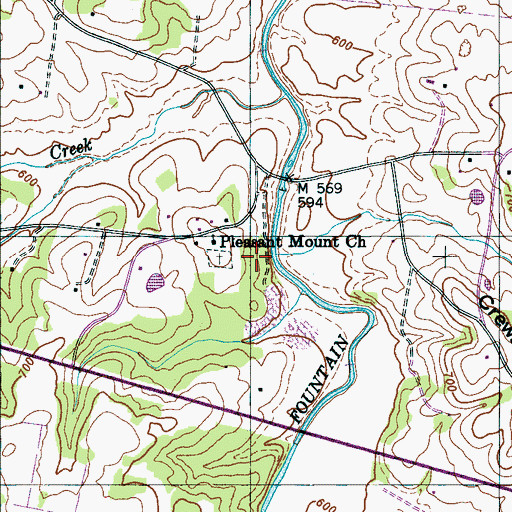 Topographic Map of District 5 (historical), TN