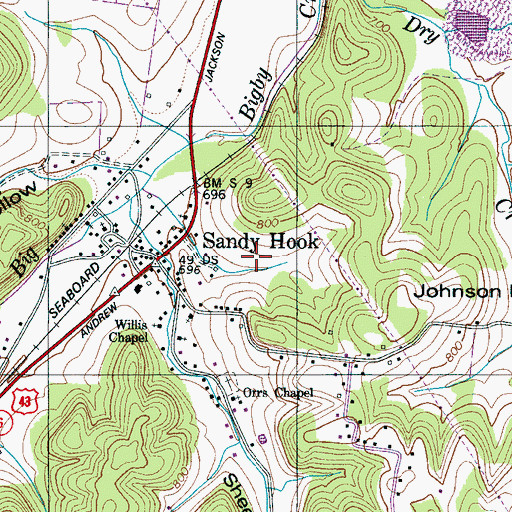 Topographic Map of District 12 (historical), TN