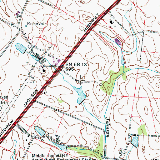 Topographic Map of District 22 (historical), TN