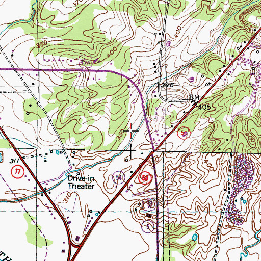 Topographic Map of District 7 (historical), TN