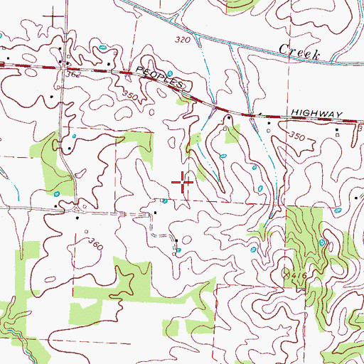 Topographic Map of District 3 (historical), TN