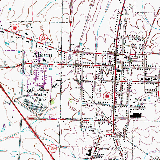 Topographic Map of District 6 (historical), TN