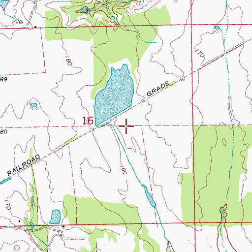 Topographic Map of P M Norwood Dam, AL