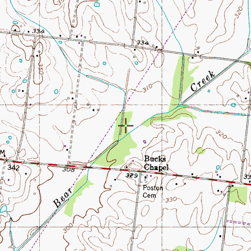 Topographic Map of District 10 (historical), TN