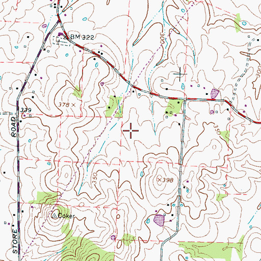 Topographic Map of District 15 (historical), TN