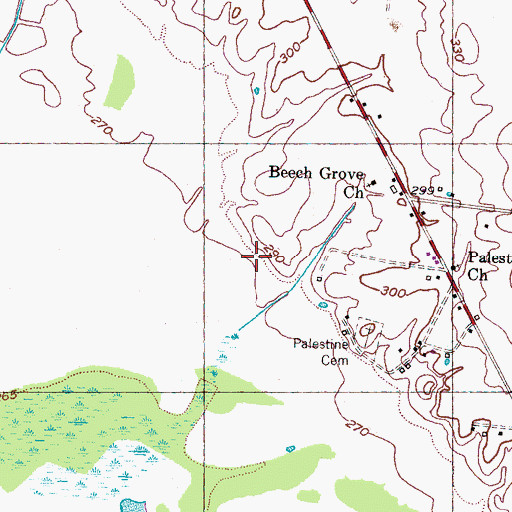 Topographic Map of District 3 (historical), TN