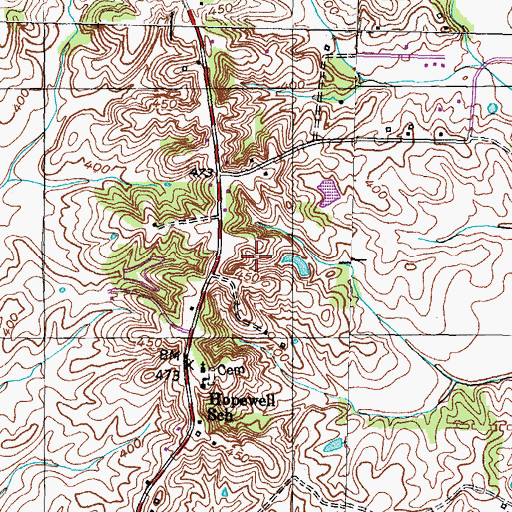 Topographic Map of District 5 (historical), TN