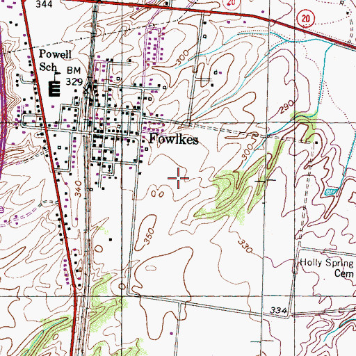 Topographic Map of District 12 (historical), TN