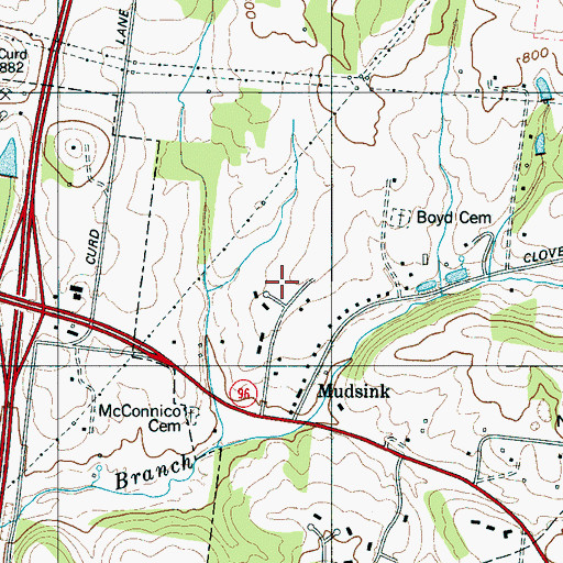 Topographic Map of Power Line Branch, TN