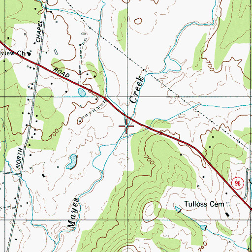 Topographic Map of South Seward Hills Branch, TN