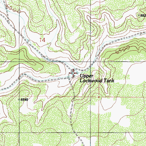 Topographic Map of Upper Lockwood Tank, AZ