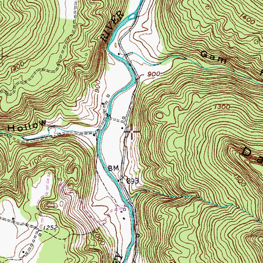 Topographic Map of Qualls (historical), TN