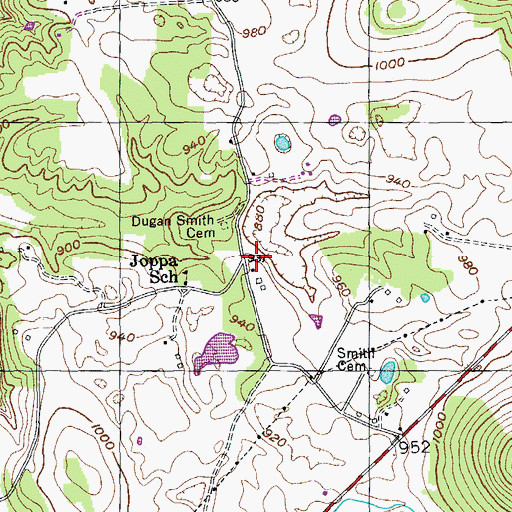 Topographic Map of Westfork (historical), TN