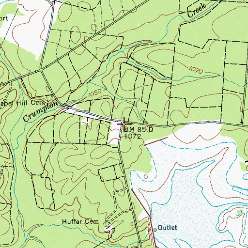 Topographic Map of Dixie (historical), TN